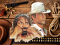 Preview: Bud Spencer & Terence Hill 3D Blechschild, Vier Fäuste für ein Halleluja, 45 x 45 cm