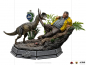 Preview: Dennis Nedry meets the Dilophosaurus Statue 1/10 Art Scale Deluxe, Jurassic Park, 21 cm