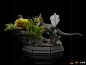 Preview: Dennis Nedry meets the Dilophosaurus Statue 1/10 Art Scale Deluxe, Jurassic Park, 21 cm