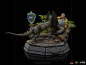 Preview: Dennis Nedry meets the Dilophosaurus Statue 1/10 Art Scale Deluxe, Jurassic Park, 21 cm