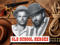 Preview: Bud Spencer & Terence Hill 3D Blechschild Old School Heroes, 45 x 45 cm