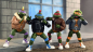 Preview: Punk Turtles (Cartoon) Actionfiguren 4er-Pack, Teenage Mutant Ninja Turtles, 18 cm