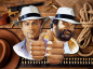 Preview: Bud Spencer & Terence Hill 3D Tin Sign, Double Trouble, 45 x 45 cm