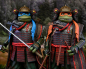 Preview: Samurai Leonardo & Michelangelo Action Figures, Teenage Mutant Ninja Turtles III, 18 cm