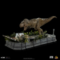 Preview: T-Rex attacks Donald Gennaro Statue 1:20 Demi Art Scale, Jurassic Park, 30 cm