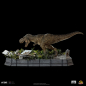 Preview: T-Rex attacks Donald Gennaro Statue 1:20 Demi Art Scale, Jurassic Park, 30 cm