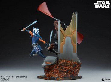 Ahsoka Tano vs. Darth Maul Statue, Star Wars: The Clone Wars, 51 cm