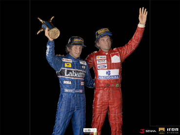 Alain Prost & Ayrton Senna (The Last Podium) Statue 1/10 Art Scale Deluxe, 27 cm