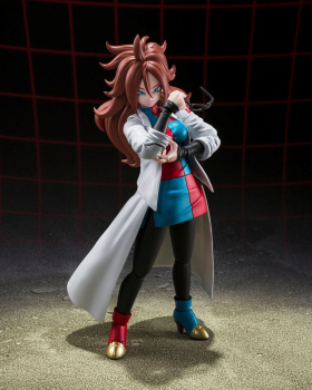 Android 21 (Lab Coat) Action Figure S.H.Figuarts Web Exclusive, Dragon Ball FighterZ, 15 cm