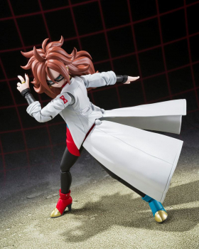 Android 21 (Lab Coat) Action Figure S.H.Figuarts Web Exclusive, Dragon Ball FighterZ, 15 cm