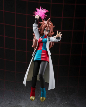 Android 21 (Lab Coat) Action Figure S.H.Figuarts Web Exclusive, Dragon Ball FighterZ, 15 cm