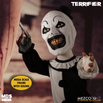 Art the Clown Doll Mega Scale Mezco Designer Series, Terrifier, 38 cm