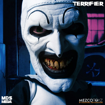 Art the Clown Doll Mega Scale Mezco Designer Series, Terrifier, 38 cm