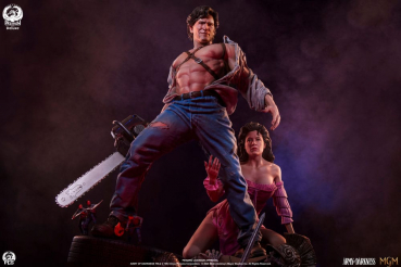 Ash Statue 1/4 Premier Series Deluxe Edition, Army of Darkness, 53 cm