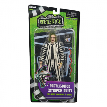 Beetlejuice (Black and White Striped Suit) Actionfigur, 18 cm