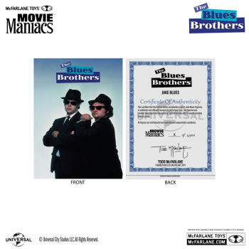 Jake & Elwood Blues Vinyl-Figuren Movie Maniacs Gold Label, Blues Brothers, 15 cm