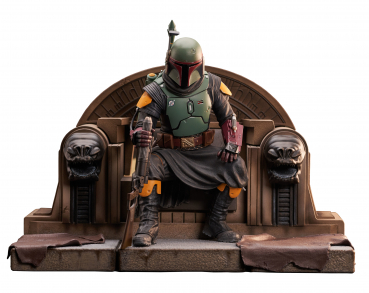 Boba Fett on Throne Statue 1:7 Premier Collection, Star Wars: The Mandalorian, 24 cm