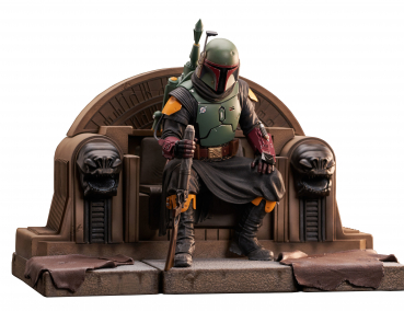 Boba Fett on Throne Statue 1:7 Premier Collection, Star Wars: The Mandalorian, 24 cm