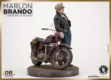Marlon Brando with Bike Statue 1/6 Old & Rare, The Wild One, 34 cm