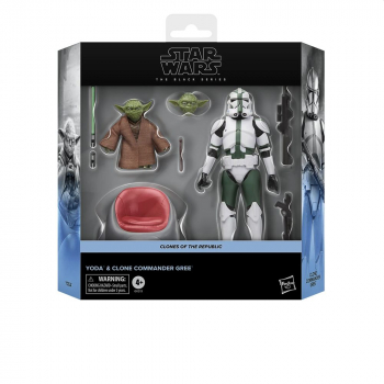 Yoda & Clone Commander Gree Actionfiguren Black Series Exclusive, Star Wars: Clones of the Republic, 15 cm
