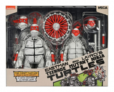 Black and White First Turtles (Mirage Comics) Actionfiguren, Teenage Mutant Ninja Turtles, 18 cm