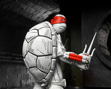 Black and White First Turtles (Mirage Comics) Actionfiguren, Teenage Mutant Ninja Turtles, 18 cm