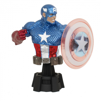 Captain America (Holo Shield) Büste 1:7 SDCC Exclusive, Marvel Comics, 15 cm