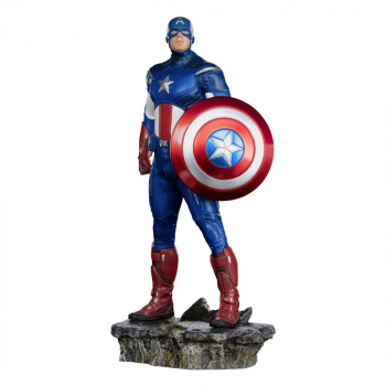Captain America (Battle of NY) Statue Art Scale 1:10 Battle Diorama Series Infinity Saga, Marvel's The Avengers, 23 cm