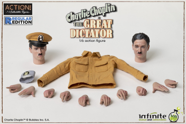 Charlie Chaplin Actionfigur 1:6, Der große Diktator, 30 cm