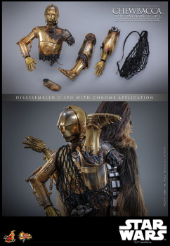 Chewbacca & Disassembled C-3PO Actionfigur 1:6 Movie Masterpiece Series, Star Wars: Episode V, 36 cm