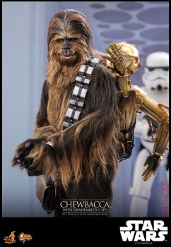 Chewbacca & Disassembled C-3PO Actionfigur 1:6 Movie Masterpiece Series, Star Wars: Episode V, 36 cm