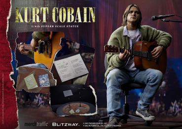 Kurt Cobain Statue 1/4 Superb Scale, Nirvana Unplugged, 37 cm