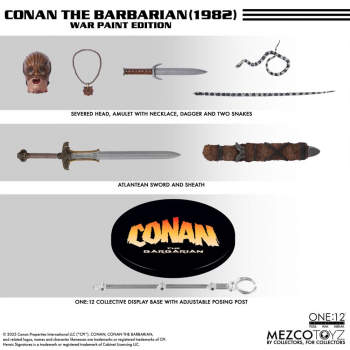 Conan (War Paint Edition) Action Figure 1/12 Mezco, Conan the Barbarian (1982), 16 cm