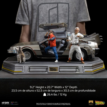 DeLorean (Full Set) Statuen 1:10 Art Scale Deluxe, Zurück in die Zukunft, 53 cm