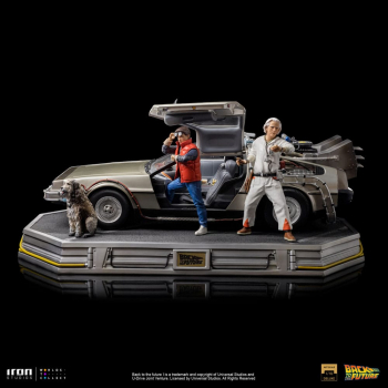 DeLorean (Full Set) Statuen 1:10 Art Scale Deluxe, Zurück in die Zukunft, 53 cm