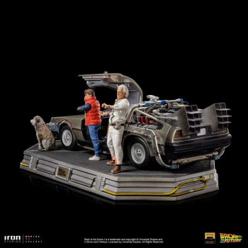 DeLorean (Full Set) Statuen 1:10 Art Scale Deluxe, Zurück in die Zukunft, 53 cm