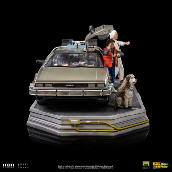 DeLorean (Full Set) Statuen 1:10 Art Scale Deluxe, Zurück in die Zukunft, 53 cm