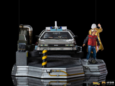 DeLorean (Full Set) Statuen 1:10 Art Scale Deluxe, Zurück in die Zukunft II, 58 cm