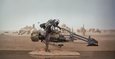 Din Djarin with Speeder Bike Statue 1:7 Premier Collection, Star Wars: The Mandalorian, 23 cm