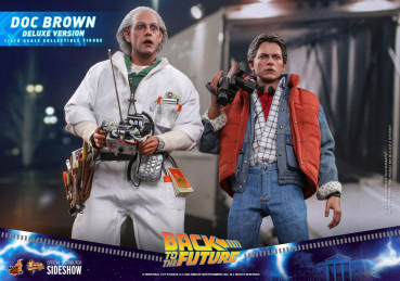 Doc Brown (Deluxe Ver.) Actionfigur 1:6 Movie Masterpiece Series, Zurück in die Zukunft, 30 cm