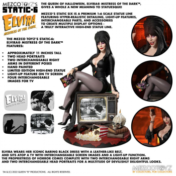 Elvira Statue 1/6 Static-6, Elvira: Mistress of the Dark, 28 cm