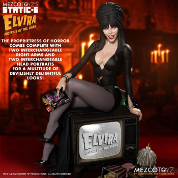 Elvira Statue 1:6 Static-6, Elvira - Herrscherin der Dunkelheit, 28 cm
