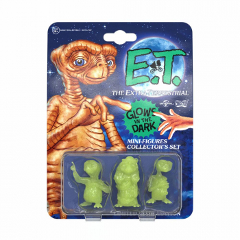 Collector's Set Mini Figures 3-Pack Glowing Edition, E.T. the Extra-Terrestrial, 5 cm