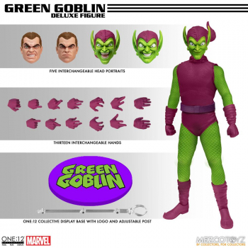 Green Goblin Actionfigur 1:12 Mezco Deluxe Edition, Marvel, 17 cm