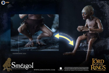 Gollum & Sméagol Actionfiguren 1:6 Luxury Edition, Der Herr der Ringe, 19 cm