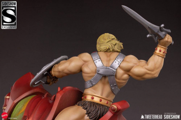 He-Man & Battle Cat Statue Classic Deluxe Sideshow Exclusive, Masters of the Universe, 59 cm