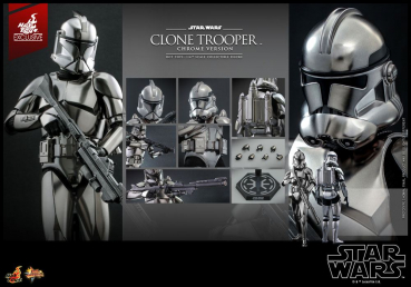 Clone Trooper (Chrome Ver.) Actionfigur 1:6 Movie Masterpiece Series Exclusive, Star Wars, 30 cm