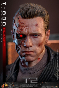 T-800 (Battle Damaged Version 2.0) Action Figure Movie Masterpiece Series, Terminator 2, 32 cm