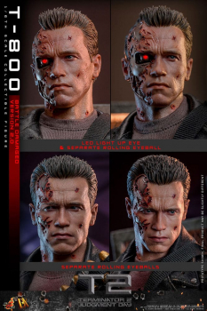 T-800 (Battle Damaged Version 2.0) Action Figure Movie Masterpiece Series, Terminator 2, 32 cm