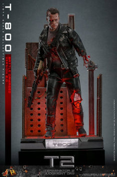 T-800 (Battle Damaged Version 2.0) Action Figure Movie Masterpiece Series, Terminator 2, 32 cm